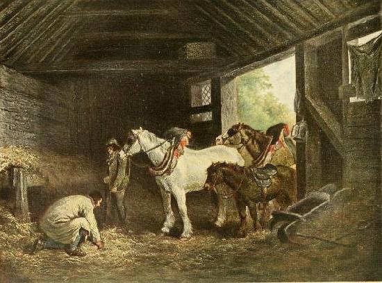 George Morland The inside of a stable Germany oil painting art